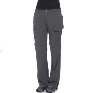 prAna Sage Convertible Pants Grey Lightweight Hiking Capri Pant/Shorts Outdoor